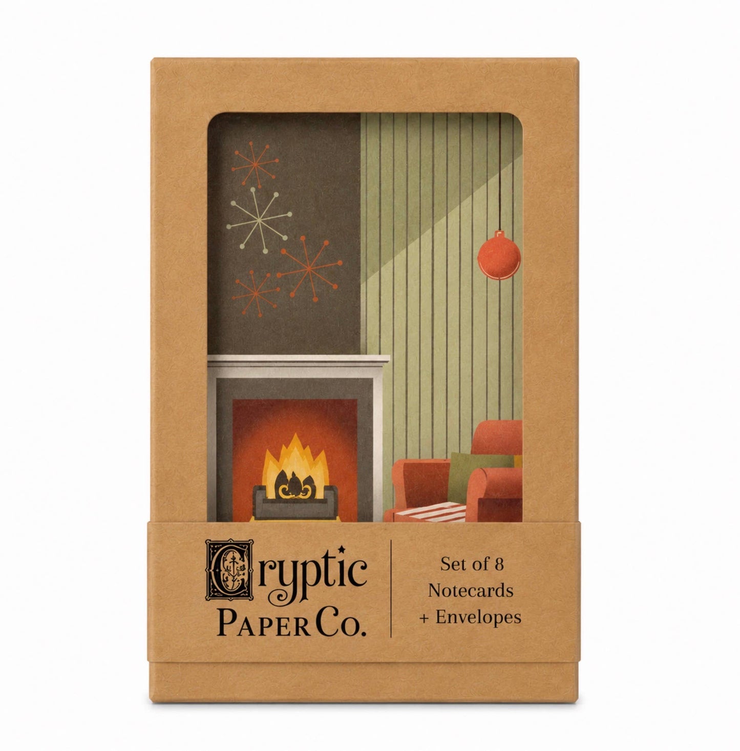 Mid Century Christmas Scene Notecard Boxed Set