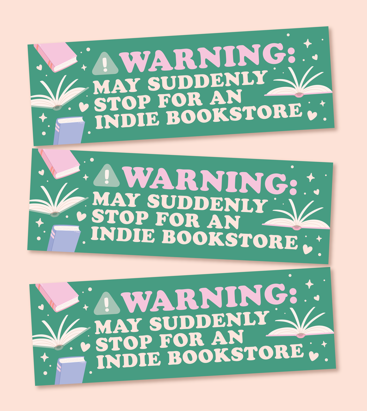 Stop for Bookstores MAGNETIC Bumper Sticker (Green)