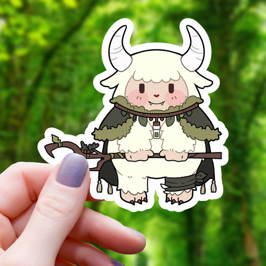 Druid Yeti TTRPG Inspired Sticker - 3"