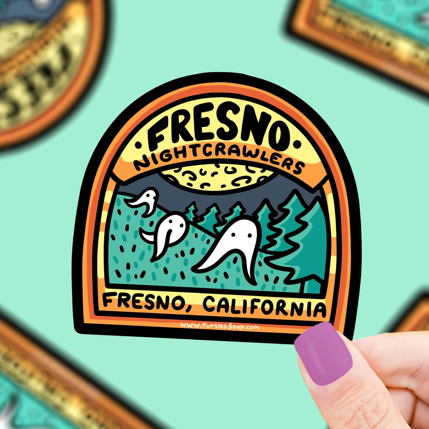 Fresno Nightcrawlers Cryptid Sighting Vinyl Sticker