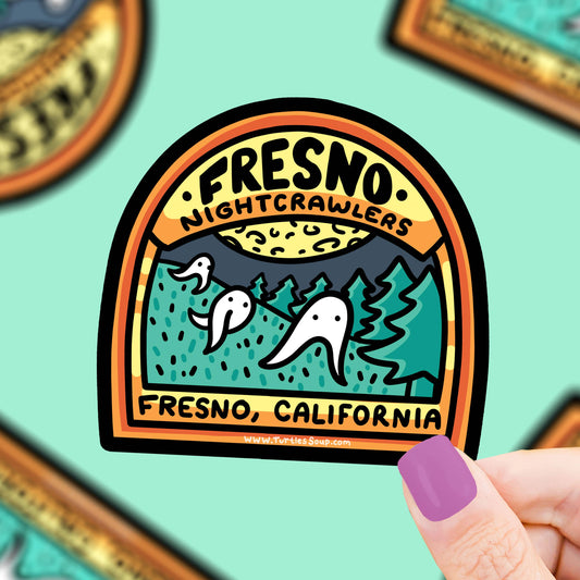 Fresno Nightcrawlers Cryptid Sighting Vinyl Sticker
