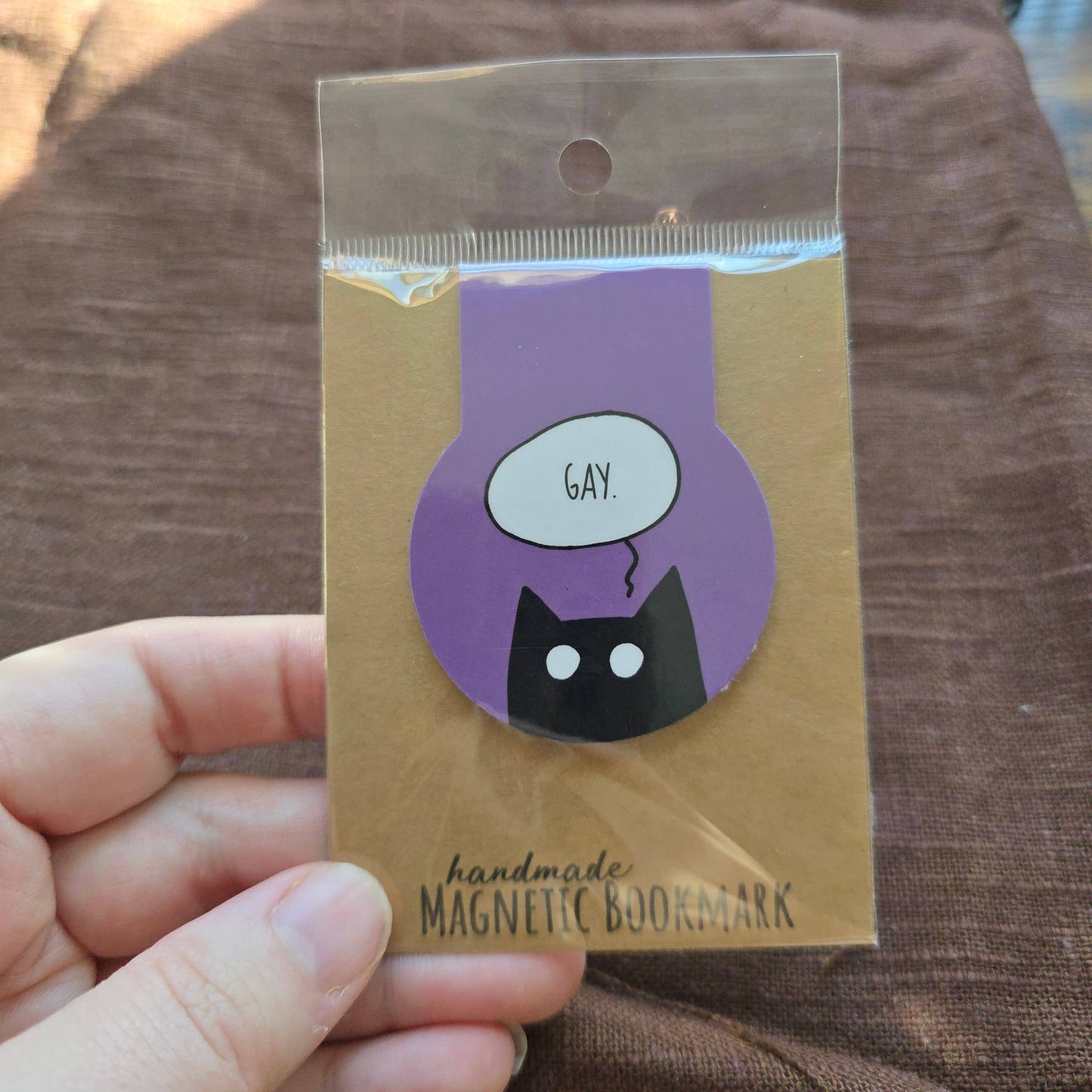 GAY Black Cat Magnetic Bookmark