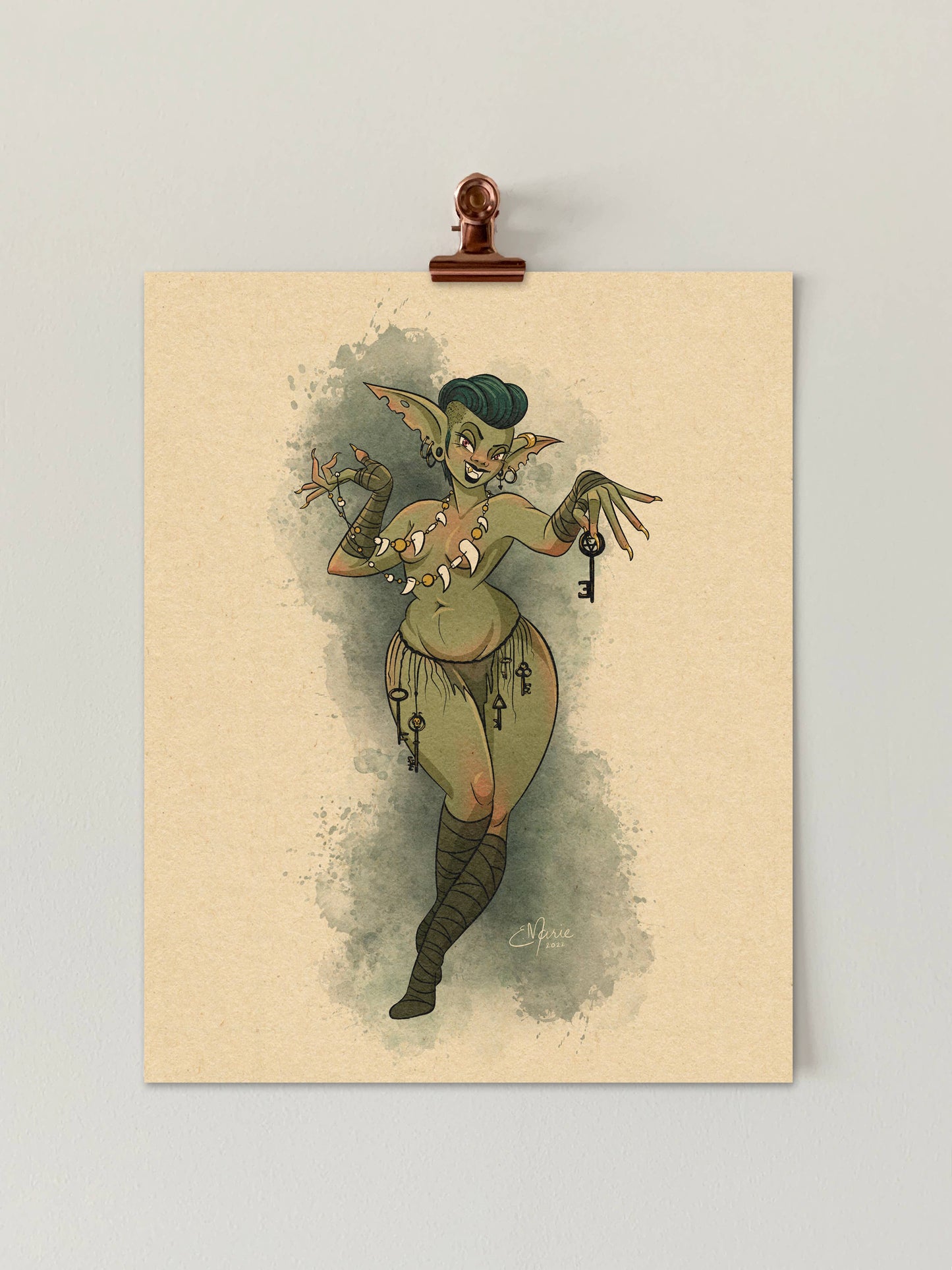 Goblin Pinup 8x10 Art Print
