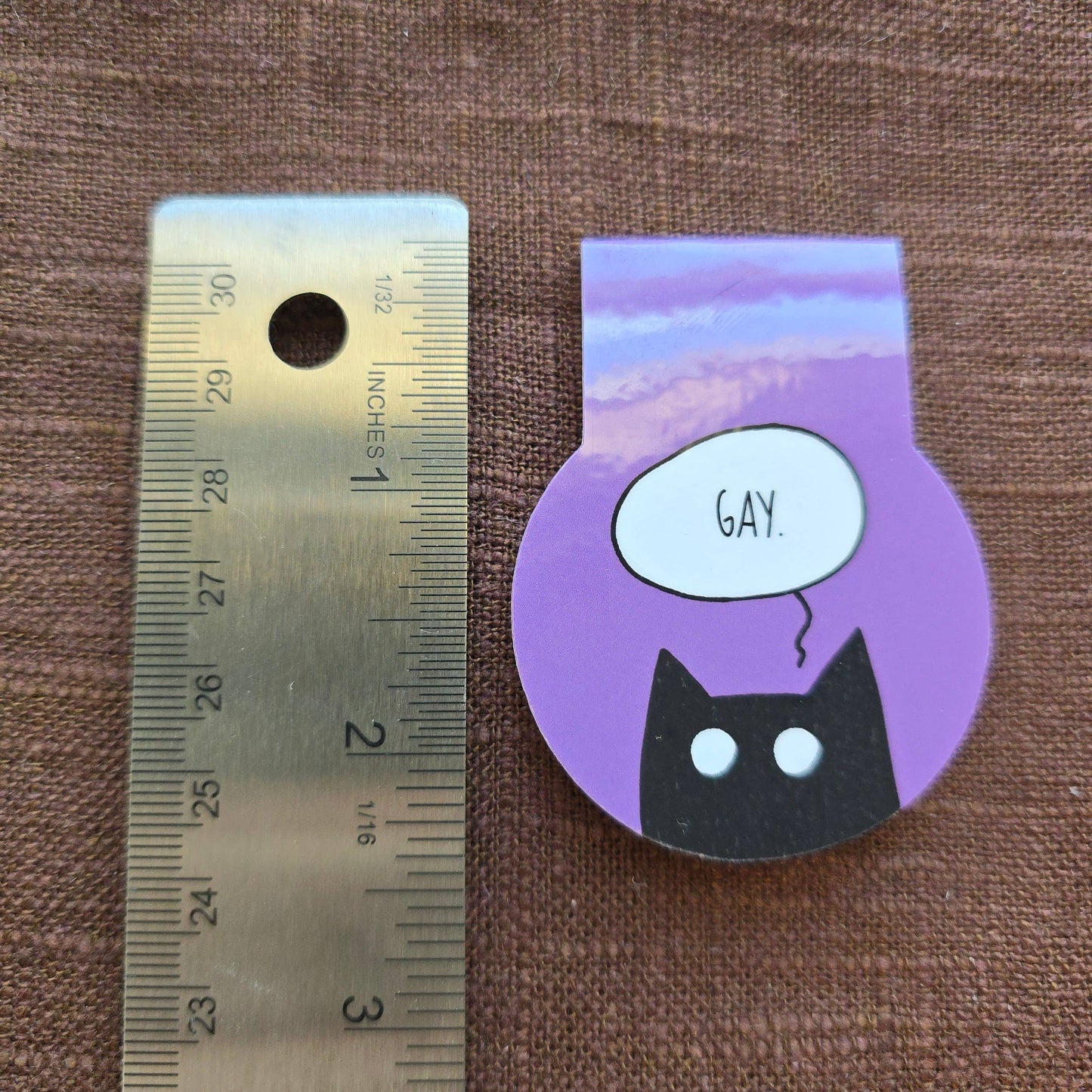 GAY Black Cat Magnetic Bookmark