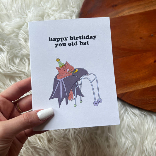 "Happy Birthday You Old Bat" Birthday Card