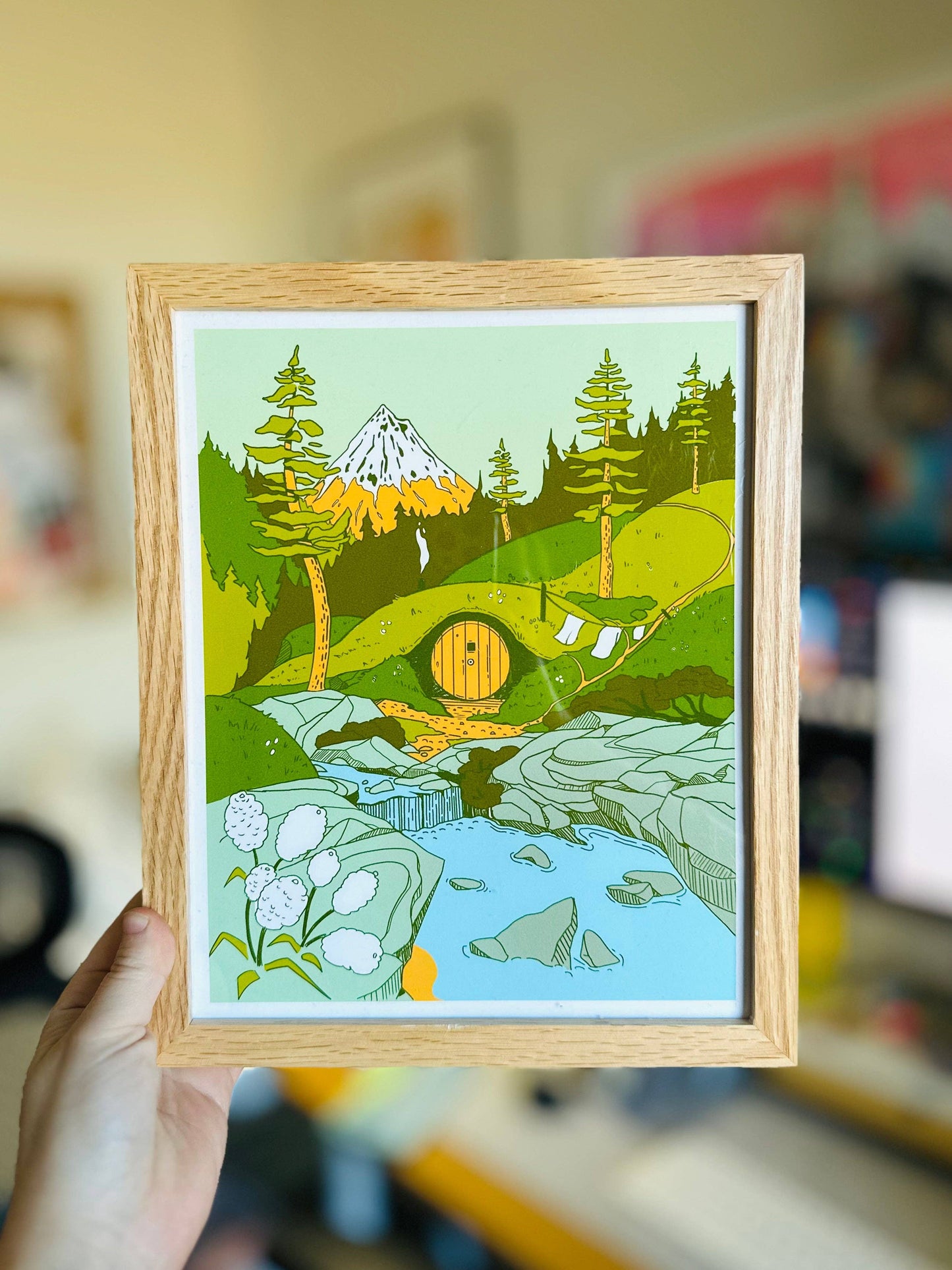 Mountain Hobbit Home Art Print 8x10