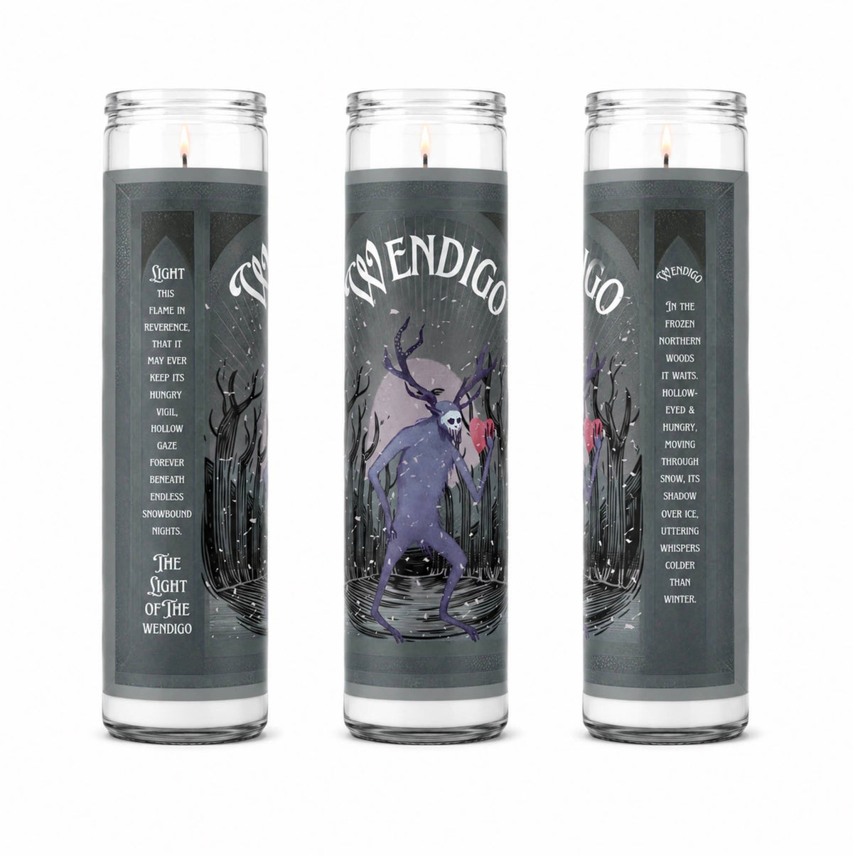 Art Deco Wendigo Cryptid Lore Decorative Gift Candle 