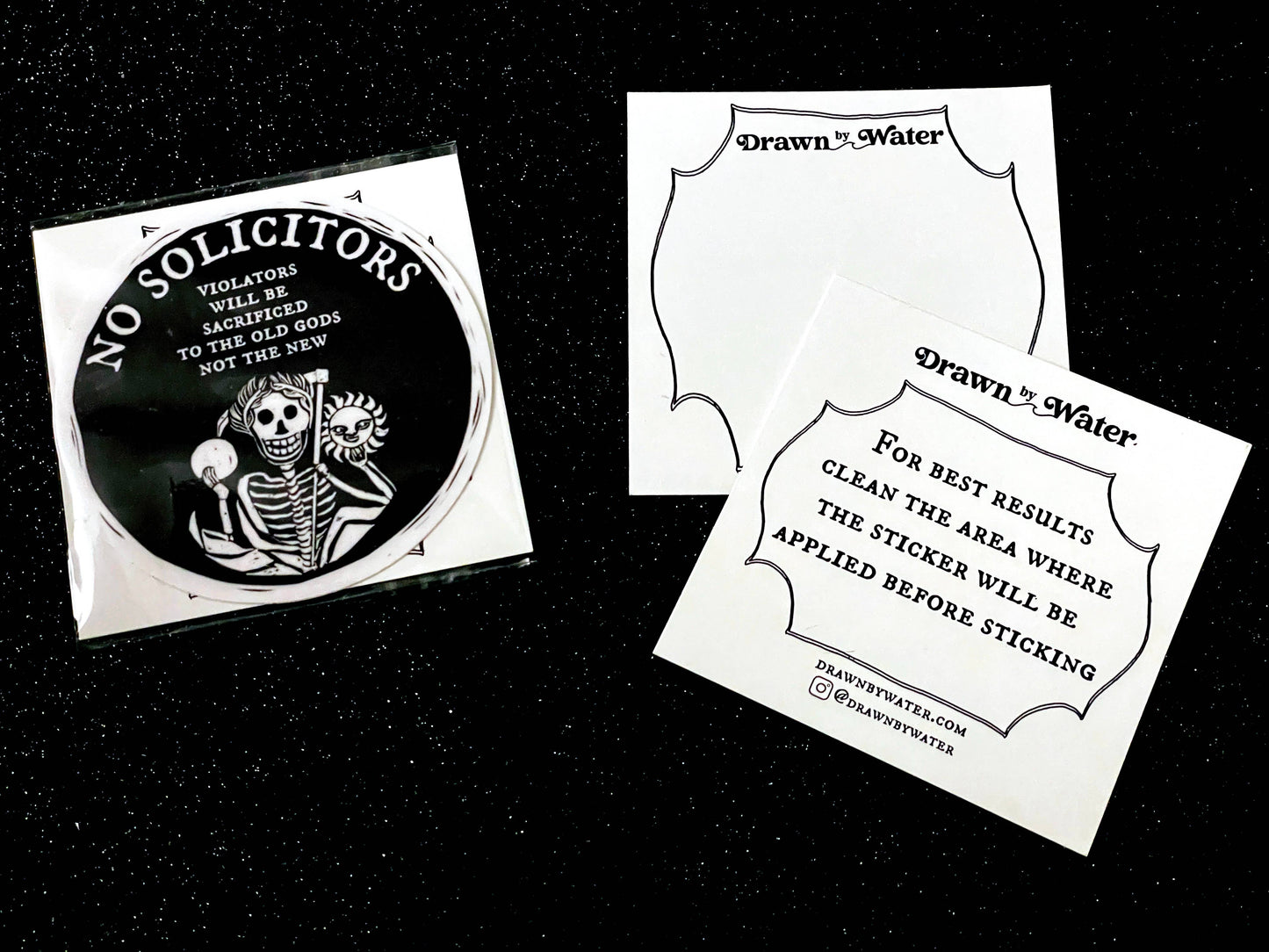 No Solicitors, Dark Humor Vinyl Sticker