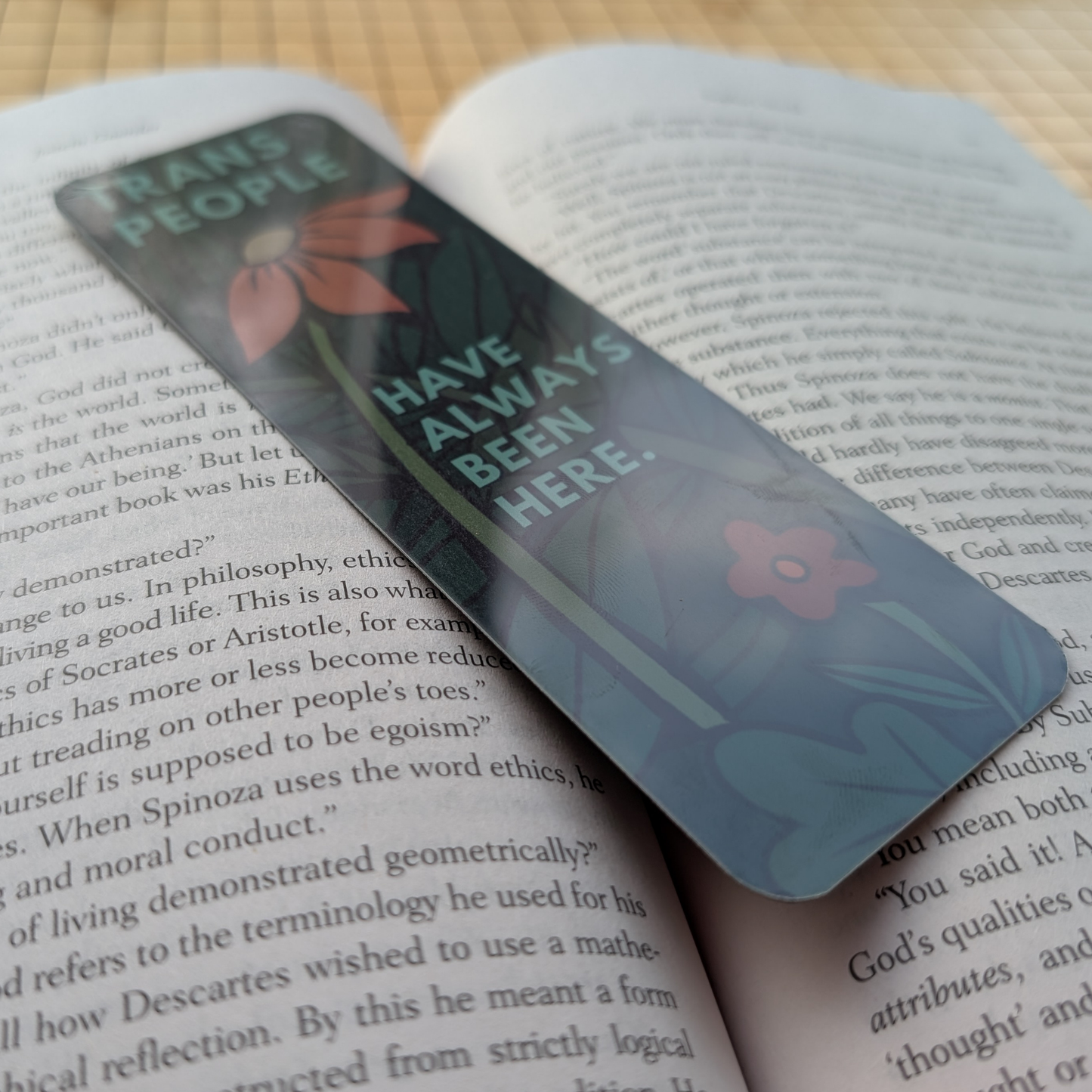 Trans Pride Laminated Bookmark