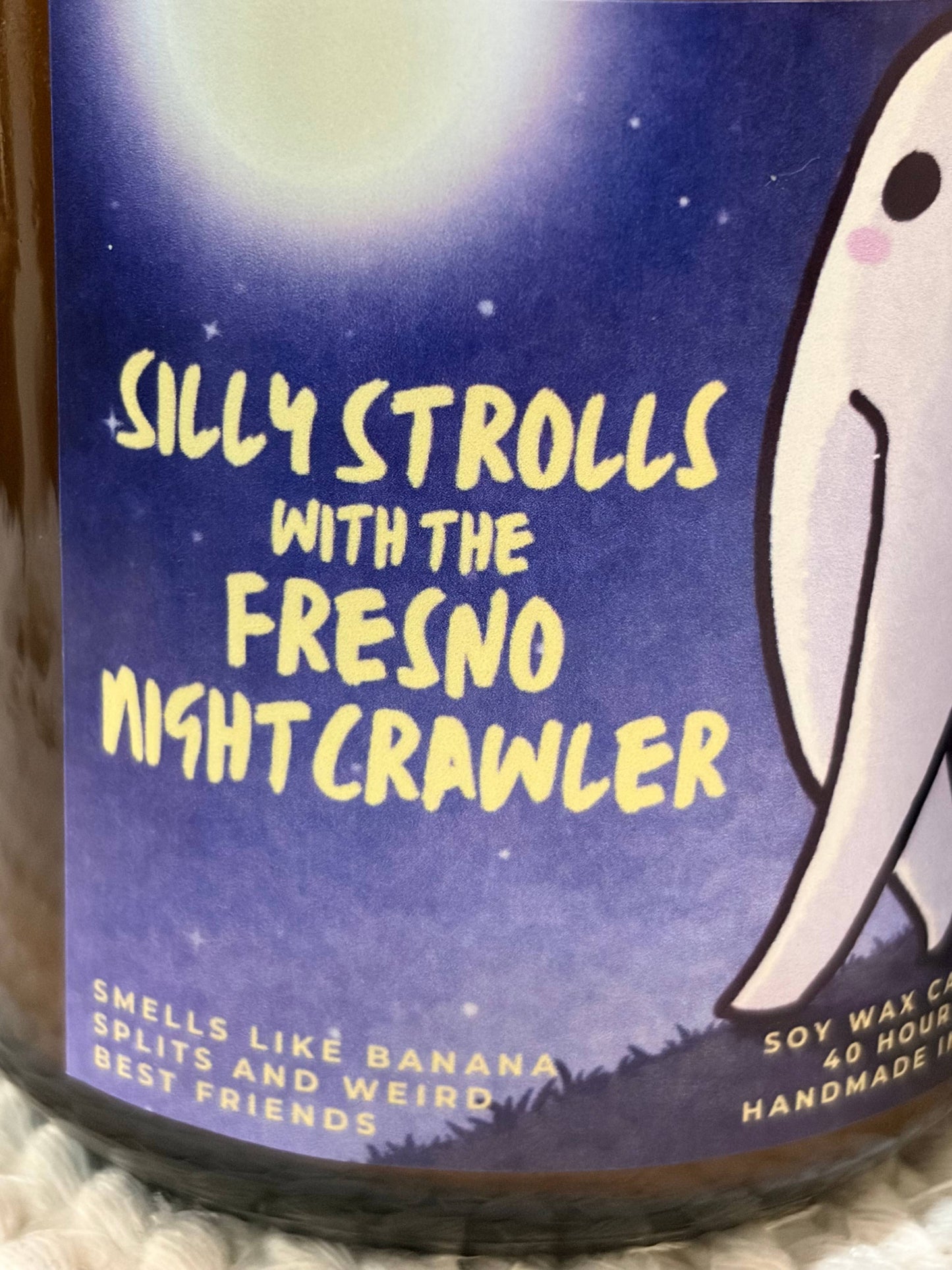 Fresno Nightcrawler Cryptid Banana Split Hand Poured Candle