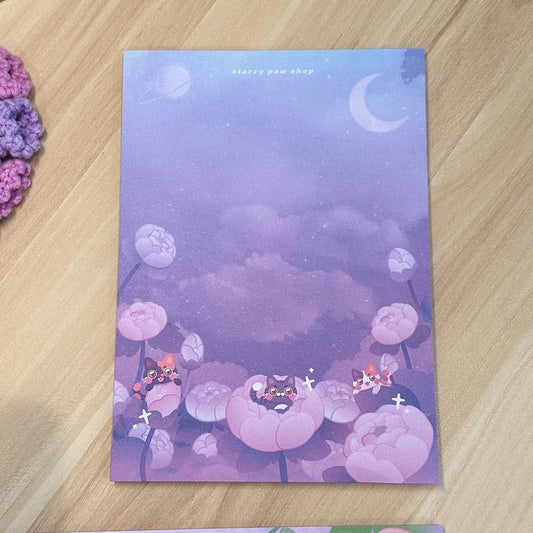 Flower Cats Notepads | 50 sheets A5