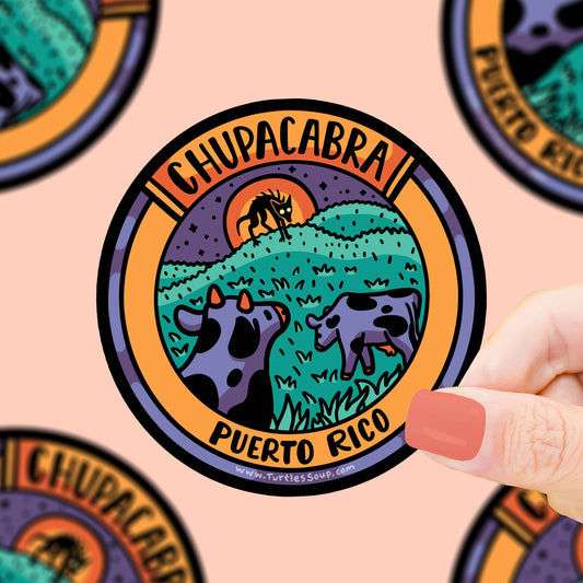Chupacabra Cryptid  Location Sighting Vinyl Sticker