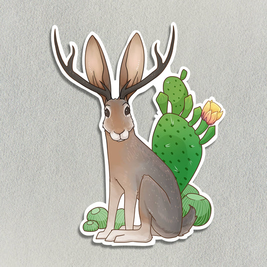 Jackalope Rabbit Sticker
