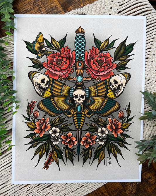 Death Moth Art Print