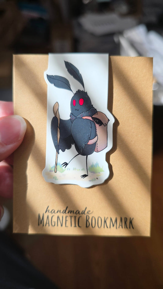 Adventure Mothman Cryptid Magnetic Bookmark