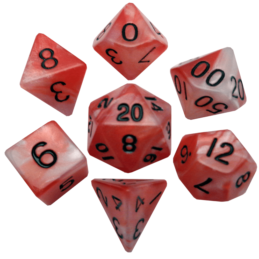Marble Pattern High Quality Acrylic Dice Set (Multiple Options)