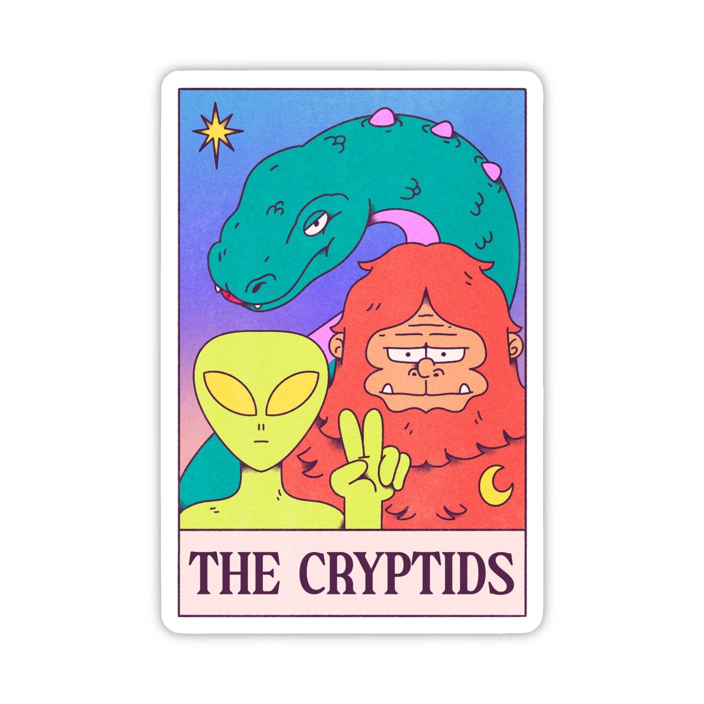 "The Cryptids" Tarot Card Sticker