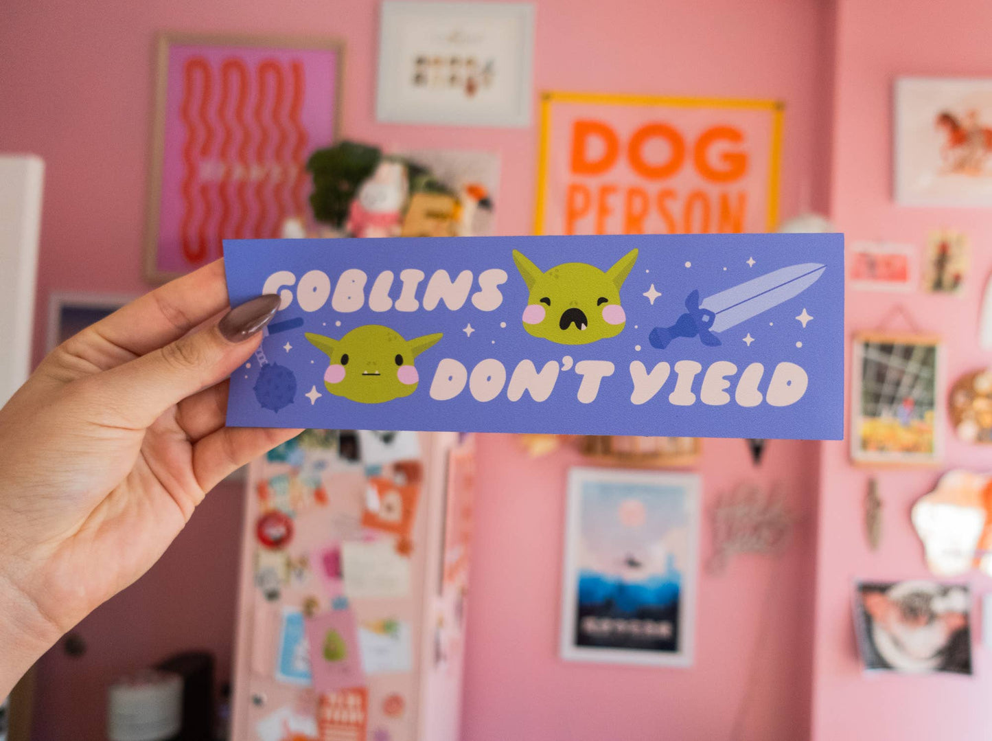 Goblins Don't Yield Magnetic Bumper Sticker