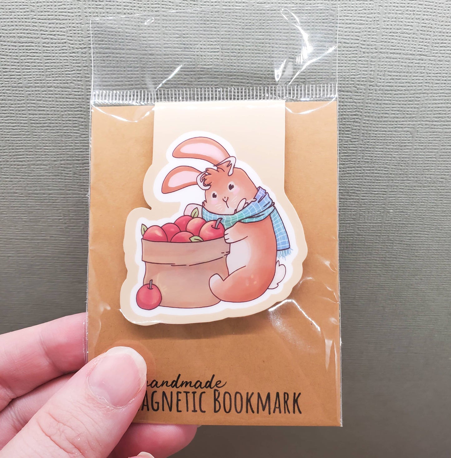 Extra Cute Jackalope With Apples Magnetic Bookmark