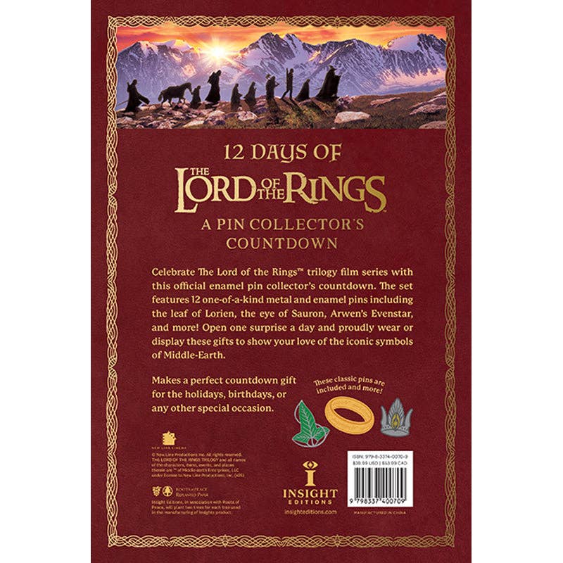 12 Days of The Lord of the Rings: 12 Unique Enamel Pins