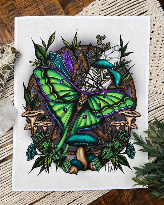 Luna Moth Witchy Print