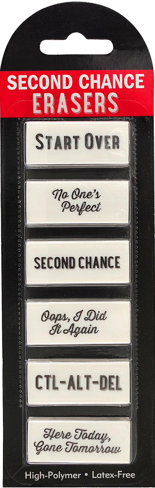 Second Chance Erasers (Set of 6)