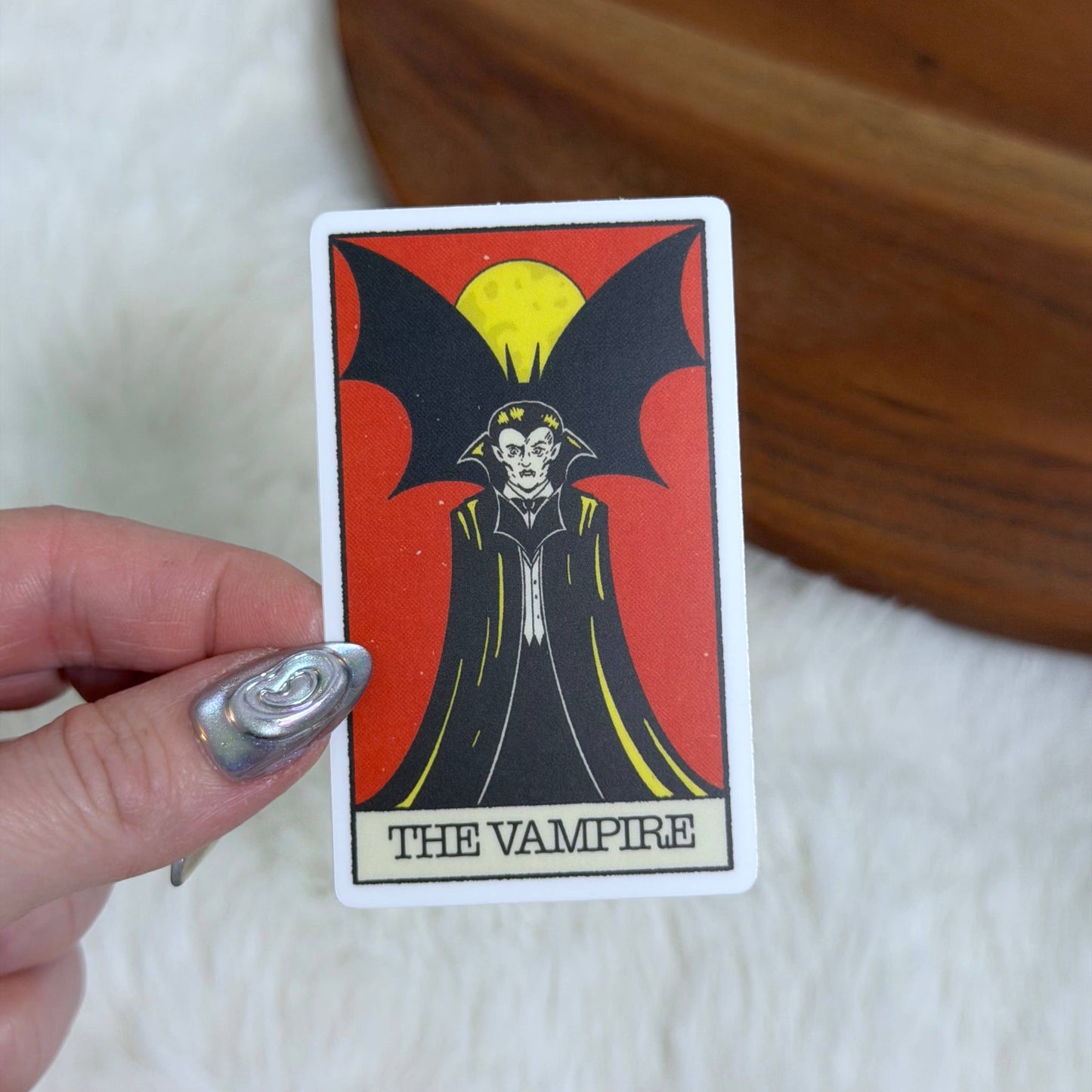 The Vampire Tarot Card Halloween Sticker