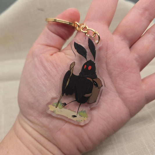 Hiking Adventure Mothman Keychain