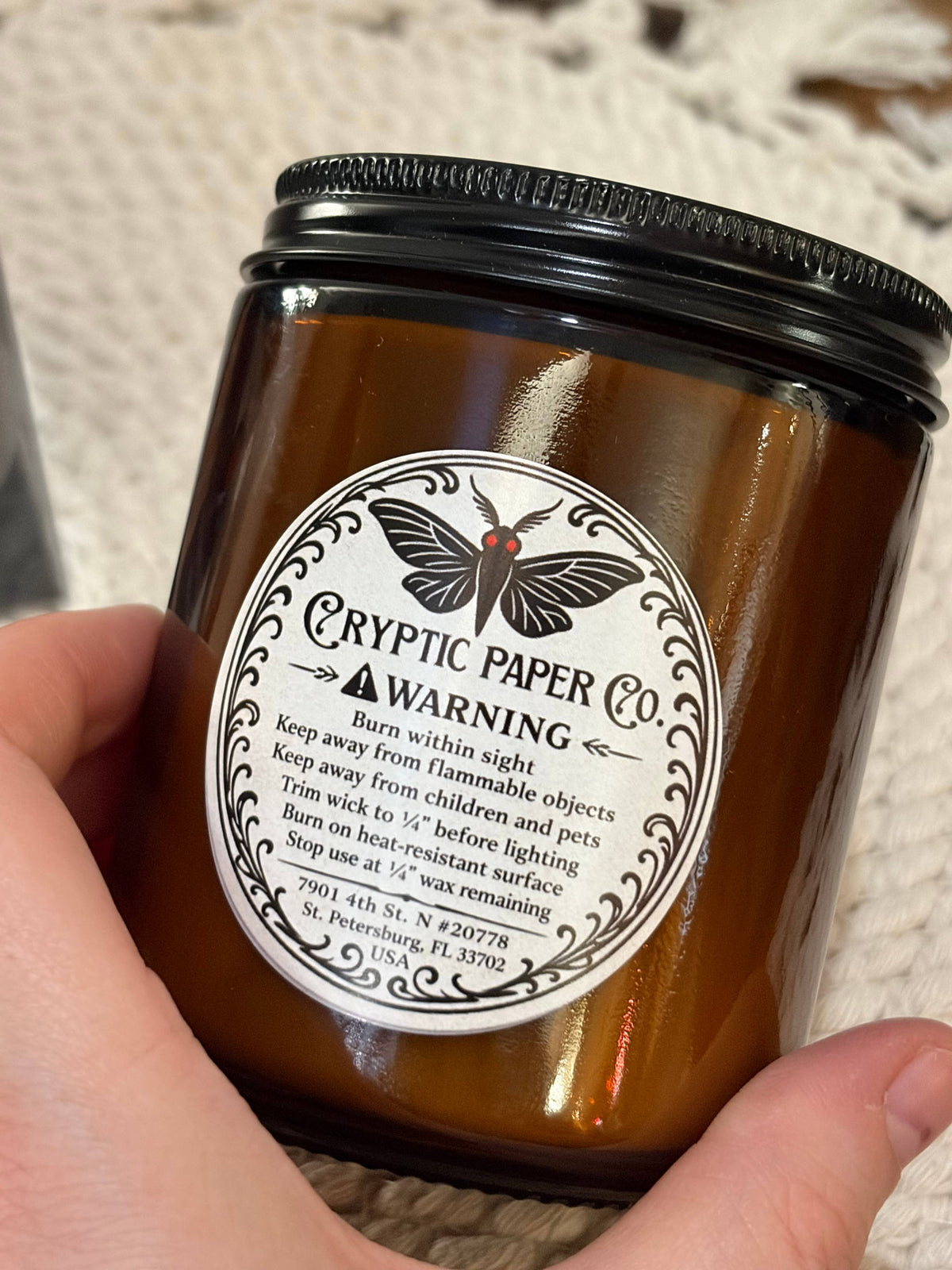 Mothman’s Burning Gaze Hand Poured Scented Soy Candle