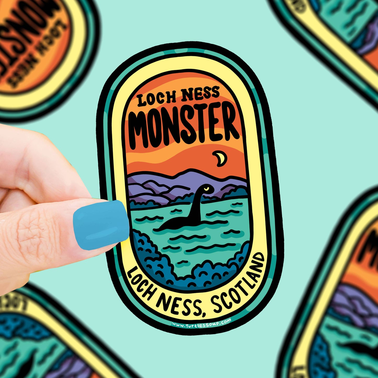 Loch Ness Monster Cryptid  Location Sighting Vinyl Sticker