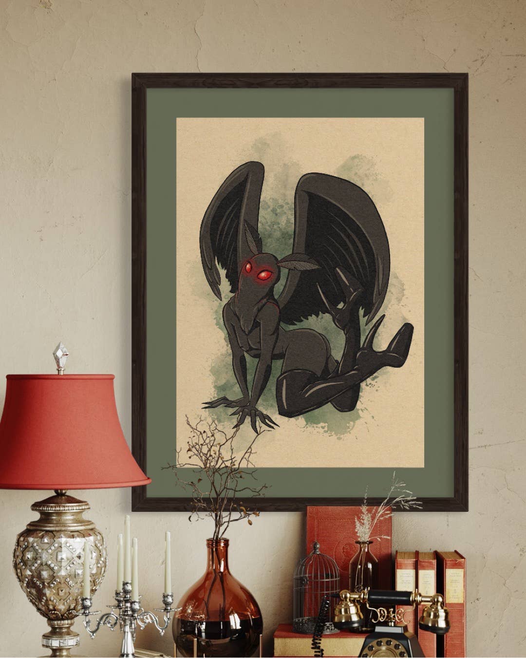 MothThem Pinup Art Print 8x10