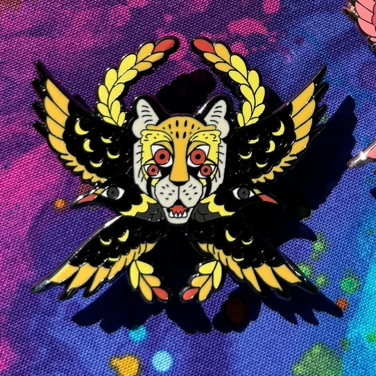 American Cheetah Angel Pins - Rose Gold