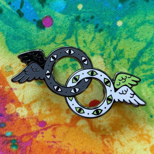 Agender Angel Pin