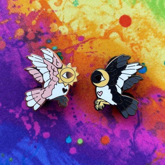 Queerplatonic Angel Pins - Alternate Designs