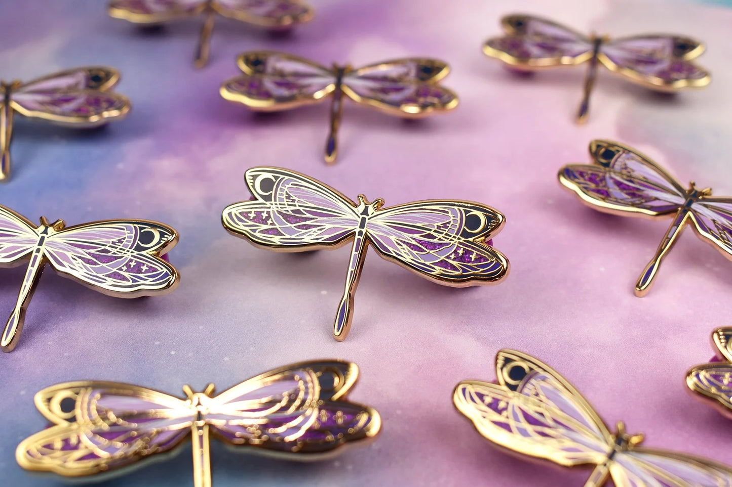 Nighttime Dragonfly Enamel Pin