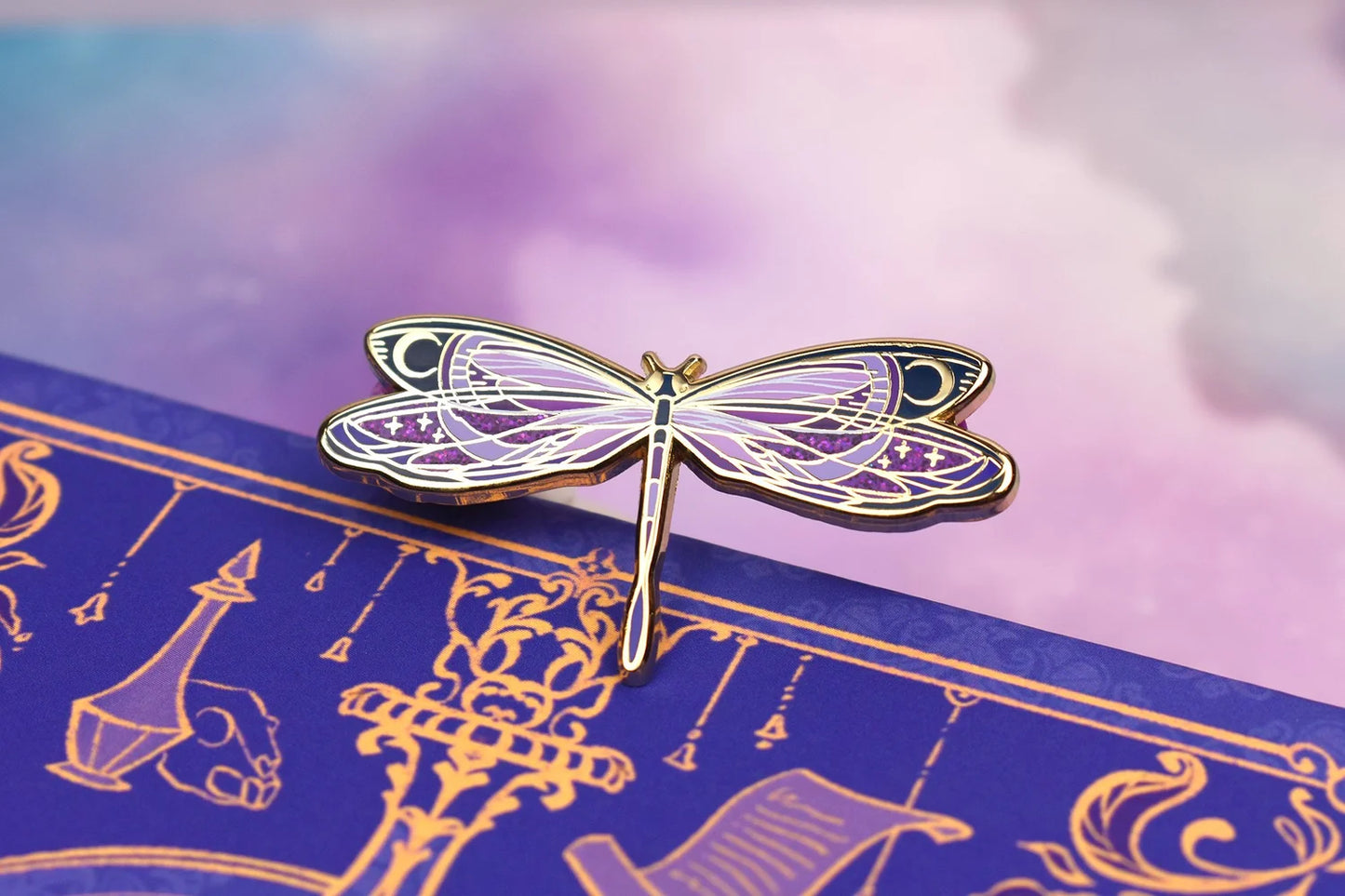 Nighttime Dragonfly Enamel Pin