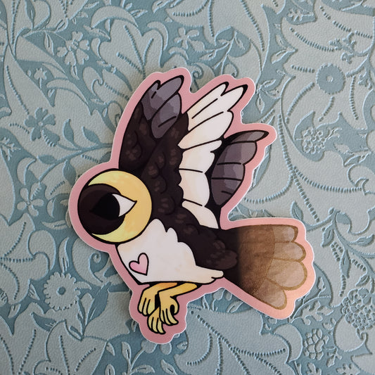 Queerplatonic Angel Sticker - Black Biblically Accurate Queer Sticker