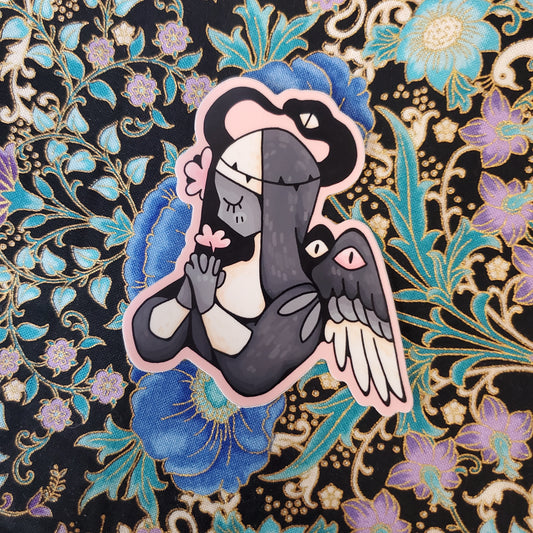 Demigirl Angel Sticker - Biblically Accurate Queer Angel Sticker