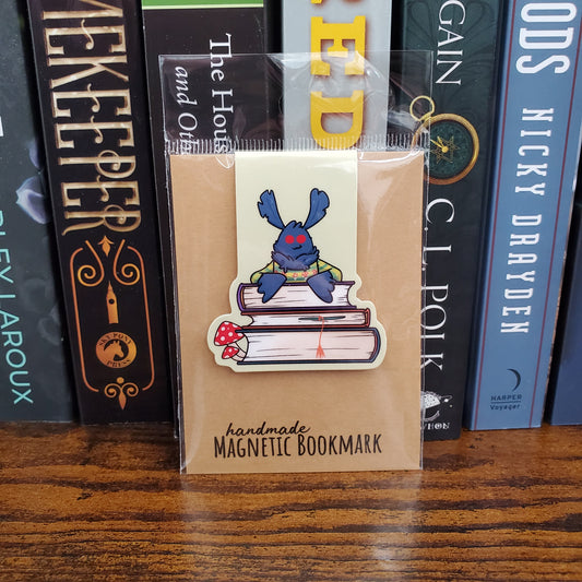 Mothman in the Library - Magnetic Bookmark