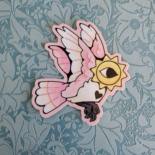 Queerplatonic Angel Sticker - Pink Biblically Accurate Queer Sticker