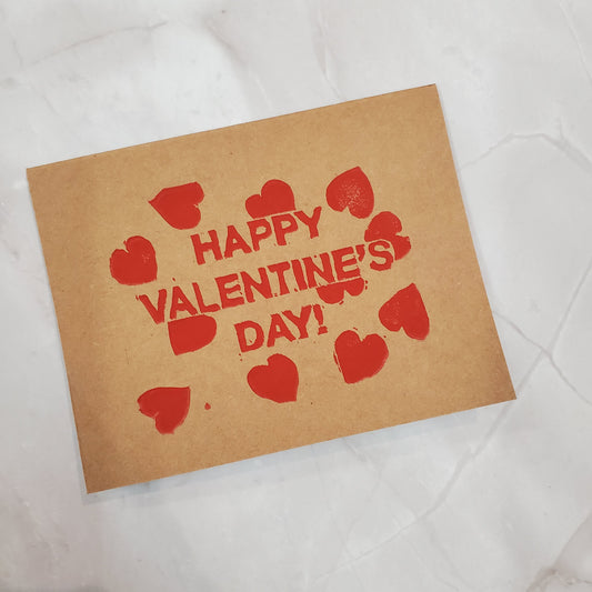 Happy Valentine's Day - Kraft Greeting Card