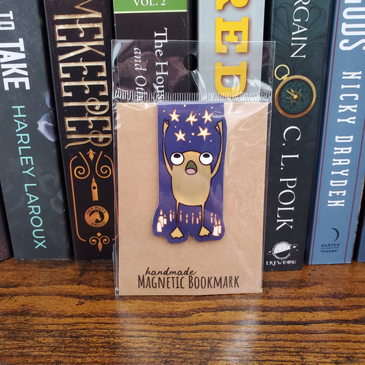 Cottage-core Starry Fall Frog - Magnetic Bookmark