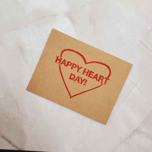 Happy Heart Day - Kraft Greeting Card